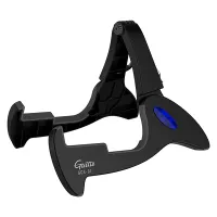 GUITTO GGS-01 - универсальная складная гитарная стойка, материал пластик, размер 32.5 x 24 x 21.5 см, цвет черный