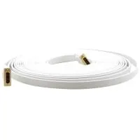 Кабель kramer c-dm/dm/flat(w)-15 кабель dvi-d single link (вилка - вилка)4,6м.