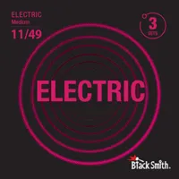 Blacksmith electric medium 11/49 3 sets  струны для электрогитары, 11-49, намотка из никеля, 3 пачки
