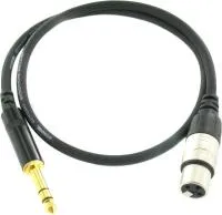 Cordial CFM 0,6 FV инструментальный кабель  XLR female/джек стерео 6,3 мм, 0,6 м, черный