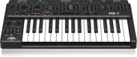 Behringer MS-1-BK аналоговый синтезатор, 32 полноразмерных полувзвешенных клавиши, аналоговые VCO, VCF и VCA, фильтр нижних частот. Черный