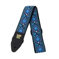 Ernie Ball 4097 Indigo Orchid Jacquard гитарный ремень, полипропилен, кожаные нашивки