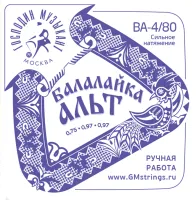 Струны для балалайки альт Господин музыкант BA-4/80 (3 шт)