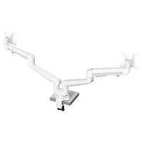 FORMING FUNCTION 4385605701- Настольный шарнирный кронштейн серии STOCKHOLM для 2 мониторов (1x2) с газопружинным амортизатором, макс. нагрузка 28 кг, струбцина или зажим, белый