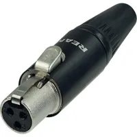 Rean RT3FC-B- 3-х пиновый кабельный разъём miniXLR "мама". Позолоченный контакты.