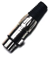 INLINE XLR-FS Разъем XLR-F, 3 пин, колпачок металлический, для кабеля D7 мм (SVP556S-M-3)