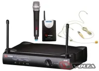 VOLTA US-2X (763.38/743.03) Микрофонная радиосистема с головным и ручным микрофонами UHF диапазона с фиксированной частотой. LCD-дисплей, True Diversity, Plug&play.