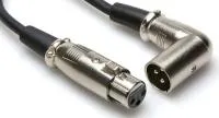 XLR3M-R [угловой] -XLR3F 1 метр (black) кабель (черный) GS-PRO