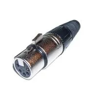 XLR5-LF-G, разъем XLR 5 pin мама с позолоченными контактами, KUPO -