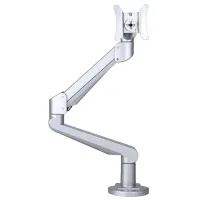 Kondator 438-LC60- Настольный шарнирный кронштейн серии STOCKHOLM для 1 монитора с газопружинным амортизатором, макс. нагрузка 19 кг, струбцина или зажим, серебристый