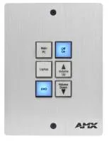 Amx кнопочная панель управления cp-3006-wh novara 6 button control pad, white, includes power supply