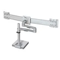 FORMING FUNCTION 4181502202- Настольный шарнирный кронштейн серии OSLO для 2 мониторов, макс. нагрузка 8 кг, зажим, серебристый