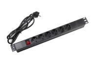 Блок розеток Wize Pro [WPDU1U-6] 19", 19 дюймовое крепление, 6 розеток