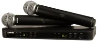 SHURE BLX288E/PG58 K3E 606-630 MHz двухканальная радиосистема с двумя ручными передатчиками PG58