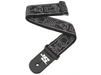 Planet Waves 50JS01 Ремень для гитары нейлон, Joe Satriani Collection, Skull 'N Bones