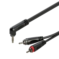 ROXTONE RAYC150A/6 Аудиокабель , 3,5мм стерео Jack (угловой) - 2хRCA, 4x8мм, 6 м