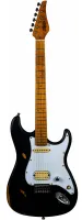 JET JS-620 RELIC (JS-800 Relic BK) - электрогитара, Stratocaster, корпус липа, 22 лада, HS, цвет Relic BK, черный состаренный
