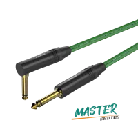 ROXTONE MGJJ170/3 Black Кабель инструментальный (GC060), 7mm, 1x0,5mm2, 6,3mm mono Jack (J2BG) - 6,3mm mono Jack (угловой J2RBG), 3м, Поставляется по 40шт. в коробке 46х32х23см.