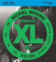EXL220 XL NICKEL WOUND Струны для бас-гитары Long Super Light 40-95 D`Addario