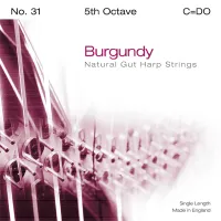 Harp C5 string Bow Brand Pedal Burgundy - Concert harp C 5 octave gut string
