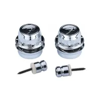 FENDER 'F' STRAP LOCKS CHROME замковые ремнедержатели (стрэплоки), цвет - хром
