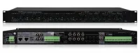 Biamp Apart PM1122 - Стерео предусилитель / микшер, 4 линейных стереовхода, 5 микрофонных / линейных входов, 2 зоны стереовыхода, монтаж в 19-дюймовую стойку 1U, черный
