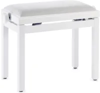 STAGG PB39 WHM VWH - Матовая белая банкетка с белым бархатным верхом