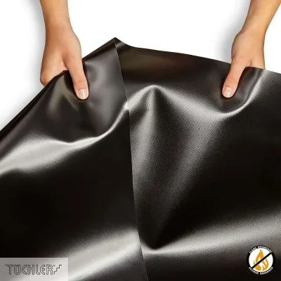 TUCHLER ТЕНТОВАЯ ТКАНЬ ПВХ PERFORM Чёрный, Ширина 250см