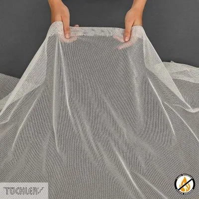 TUCHLER СОТОВЫЙ ТЮЛЬ PADUA Белый, Ширина 1200см