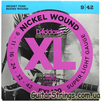 D'Addario EXL120 Nickel Wound Super Light 9-42 - Струны для электрогитар