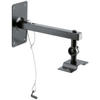 K&M 24195-000-55  настенный/ потолочный держатель для ас, угол наклона 0°-90°, поворот 360°, черный