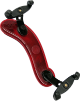 0 violin shoulder rest Viva Flex 80FST4 - 1/8-1/4 violin shoulder rest with comfortable transparent shoulder support, with foldable black forks and swivel end members. Red color
