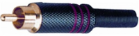 QUIK LOK G254 BK-RE металлический кабельный разъем RCA с красным маркировочным кольцом и позолоченными контактами