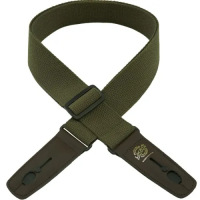 LIS-050-C2-OLV/BRN Ремень для гитары с блокировой, хлопок, оливковый, Lock-It Straps, D'Andrea
