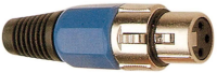 MCA 004 разъем XLR3F, корпус металл, синий колпачек, Work