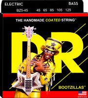 DR BZ5-45 - подписные струны Bootsy Collins для 5-струнной бас-гитары, Калибр: 45-125, Серия: BOOTZILLAS™, Обмотка: нержавеющая сталь, Покрытие: есть