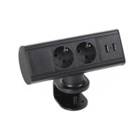 FORMING FUNCTION 9102000609- Розеточная станция серии Axessline с 2 розетками и 2xUSB, черная