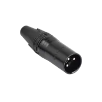 Разъем XLR кабельный, 3 контакта, штекер, корпус черного цвета, позолоченные контакты ЦБ-ЦБ013208 Разъем XLR кабельный, 3 контакта, штекер, корпус черного цвета, позолоченные контакты