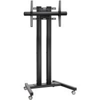 Vogels TD1564R Black- Напольный мобильный стенд для дисплея диагональю 42–65″, с функцией поворота на 90°, VESA до 870x505 мм, длина штанги 1500 мм, макс. нагрузка 72 кг, черный