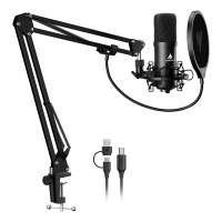 Maono AU-A04E USB-микрофон, конденсаторный кардиоидный, 192 кГц/24 бита, набор