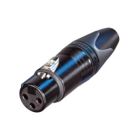 Neutrik NC3FXX-B- Кабельный разъем XLR 3-pin (розетка), на кабель диаметром 3,5–8,0 мм, под пайку, цвет черный
