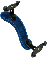 0 violin shoulder rest Viva Flex 80FST1 - 1/8-1/4 violin shoulder rest with comfortable transparent shoulder support, with foldable black forks and swivel end members. Blue color