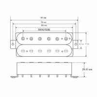 BGP501NC Vintage PAF Звукосниматель магнитный, нековый, хром, Bagdasar guitars