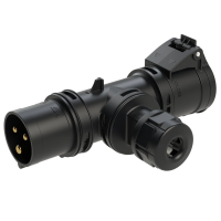 T-коннектор 2-х розеточный с кабельным вводом, 16А/230V/2P+E/IP44 94325000
