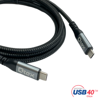 Qtex USB4 Gen3 TPE CC-0.5- Кабель USB4 Gen3 с разъемами USB-C (вилка-вилка), 40 Гбит/с, оболочка из TPE, длина 0,5 м