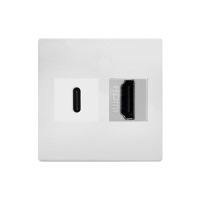 ABL 2T0110CH- Сдвоенный модуль подключения IMP с разъемами 1xHDMI, 1xUSB, тип C. Цвет белый.