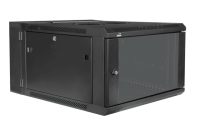 Caymon HPR506/B Шкаф телекоммуникационный настенный откидной 19''. Материал сталь. Передняя дверца из закалённого стекла.  Поставляется в полностью собранном виде.  Монтажная высота 6U. Габаритные размеры, мм (Ш x В x Г): 600x368x550. Масса 22,2 кг. Цвет