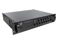 Микшер-усилитель Intrend [ITMXAMP-350MTZ] зональный, 5 зон. MP3, FM-тюнер, USB, Bluetooth, 3хMic/2хLine входы, 1хLine выход, 350 Вт, 4-16 Ом/100V, IR-пульт в комплекте