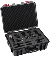 SE ELECTRONICS V PACK VENUE - набор микрофонов для ударной установки. В комплекте: 1 х микрофон V KICK, 2 х микрофона V BEAT, 1 х крепление V CLAMP, 1 х микрофон V7 X, пластиковый кейс