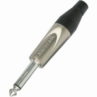 Amphenol TM2P Кабельный разъем Jack 1/4", T серия, Моно, Пластик. хвостовик, Прямой, Никель, Стандартный